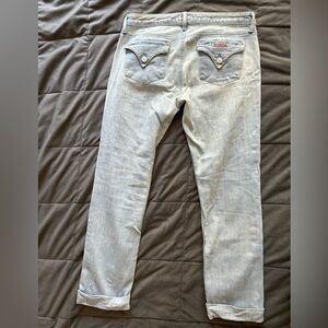 Hudson Light Wash Low Rise Cuffed Jeans Size 28